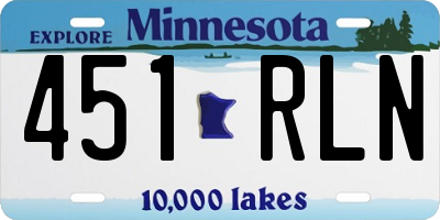 MN license plate 451RLN