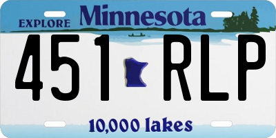 MN license plate 451RLP