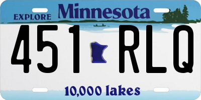 MN license plate 451RLQ
