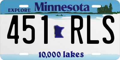 MN license plate 451RLS