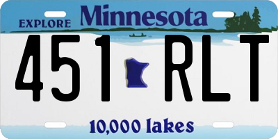 MN license plate 451RLT