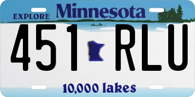MN license plate 451RLU