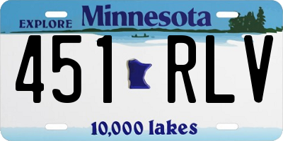 MN license plate 451RLV