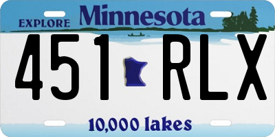 MN license plate 451RLX