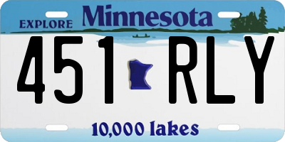 MN license plate 451RLY