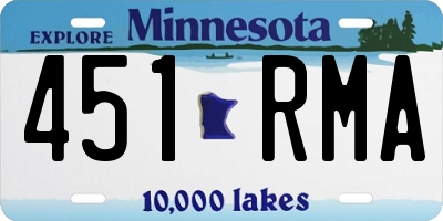 MN license plate 451RMA