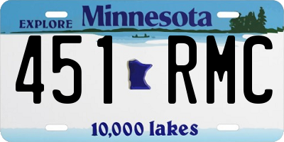 MN license plate 451RMC