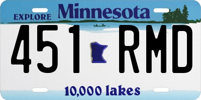 MN license plate 451RMD