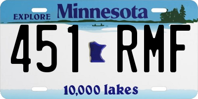 MN license plate 451RMF