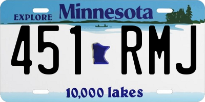 MN license plate 451RMJ