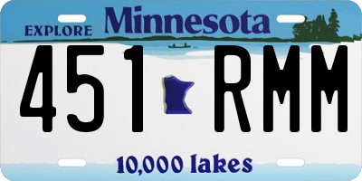MN license plate 451RMM