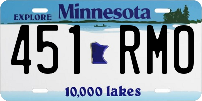 MN license plate 451RMO