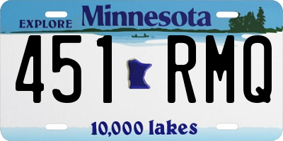 MN license plate 451RMQ