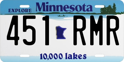 MN license plate 451RMR