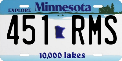 MN license plate 451RMS