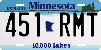 MN license plate 451RMT