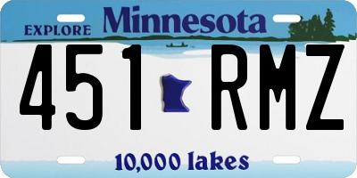 MN license plate 451RMZ