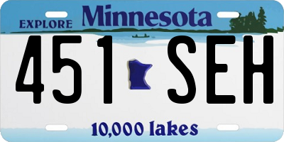MN license plate 451SEH