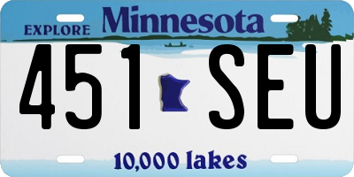 MN license plate 451SEU