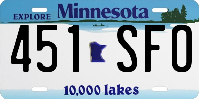 MN license plate 451SFO