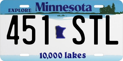 MN license plate 451STL