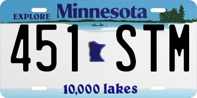MN license plate 451STM