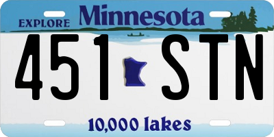 MN license plate 451STN