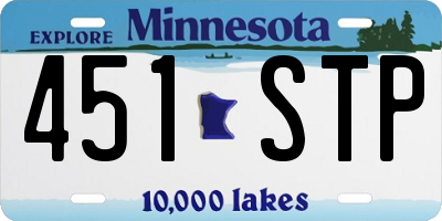MN license plate 451STP