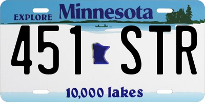 MN license plate 451STR
