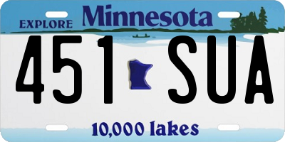 MN license plate 451SUA