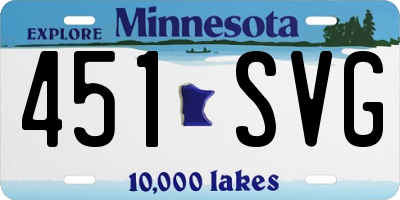 MN license plate 451SVG