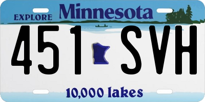 MN license plate 451SVH