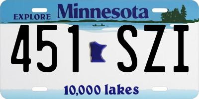 MN license plate 451SZI