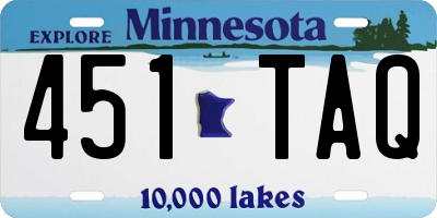 MN license plate 451TAQ