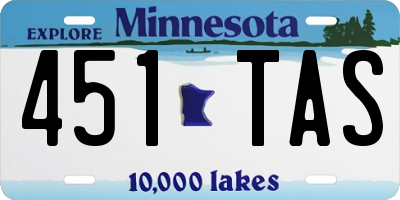 MN license plate 451TAS