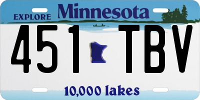 MN license plate 451TBV