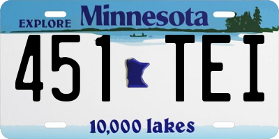 MN license plate 451TEI
