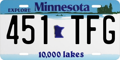 MN license plate 451TFG