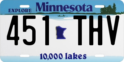 MN license plate 451THV