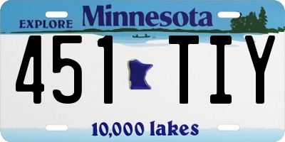 MN license plate 451TIY