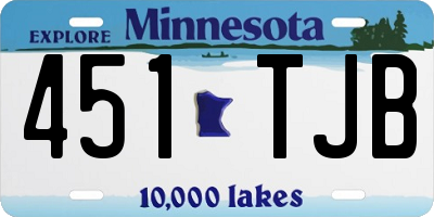 MN license plate 451TJB