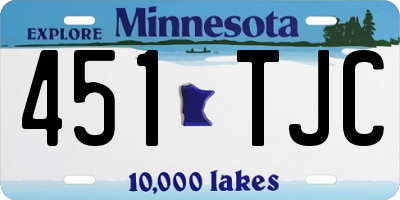MN license plate 451TJC