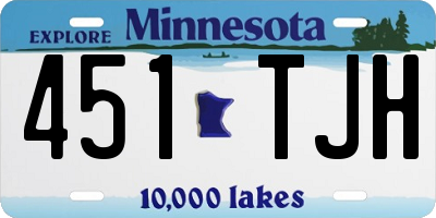 MN license plate 451TJH