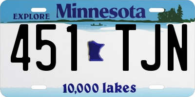 MN license plate 451TJN