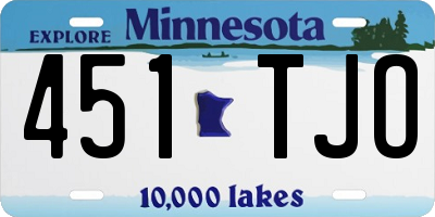 MN license plate 451TJO