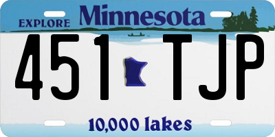 MN license plate 451TJP