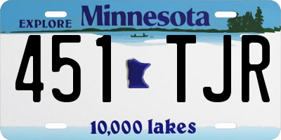 MN license plate 451TJR