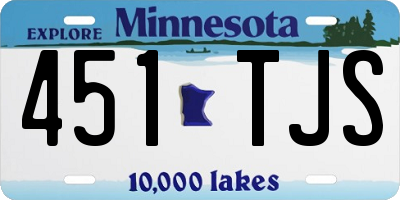 MN license plate 451TJS