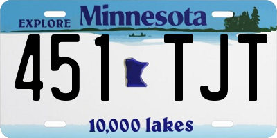 MN license plate 451TJT