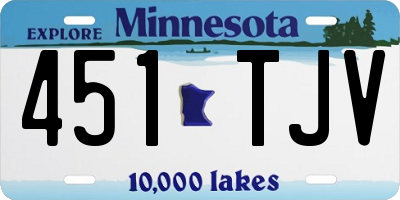 MN license plate 451TJV